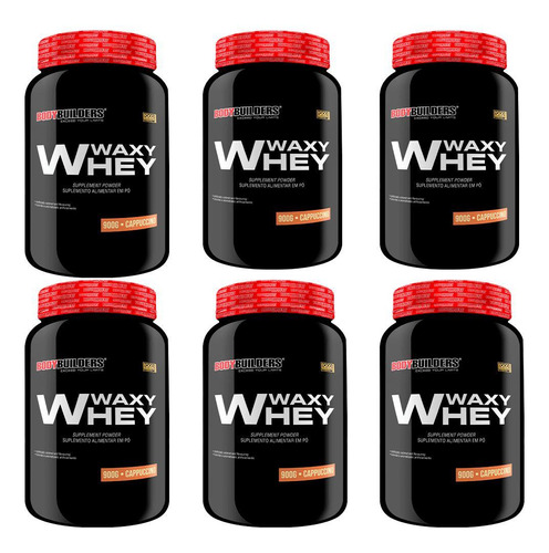 Kit 6x Whey Protein Waxy Whey 900g - Bodybuilders