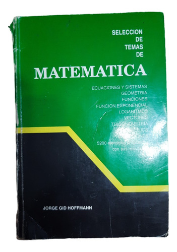 Libro De Matematica Jorge Gid Hoffman