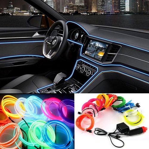 Cable Luz Led Para Tablero De Carro 2 Metros Varios Colores