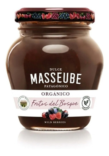 Dulce Masseube Orgánico Frutos Del Bosque 350 Gr Sin Tacc