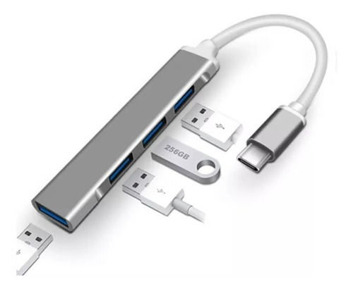 Adaptador Hub Tipo C A 4 Usb 3.0 Macbook Mac Pc Smartphone