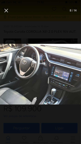Imagem 8 de 14 de Toyota Corolla 2019 2.0 16v Xei Flex Multi-drive S 4p