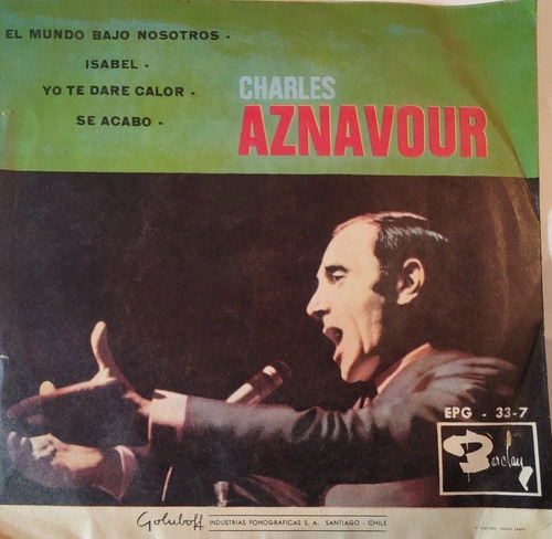 Vinilo Single Charles Aznavour  Se Acabó ( D-95