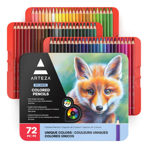 Set 72 Lápices Profesionales Colores Dibujo Arte Arteza Pro