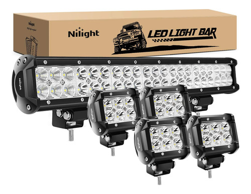 - Barra Led Combinada Shinch Spot Flood De 126 W, 4 Unidades