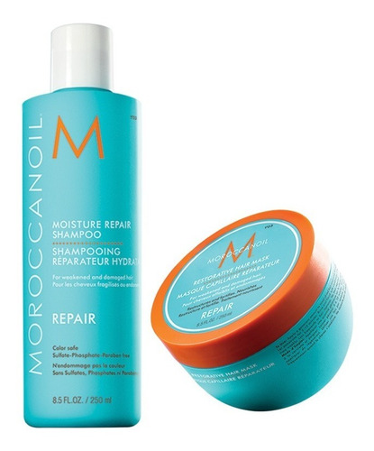 Moroccanoil Repair Shampoo + Mascara Reconstituyente X 250