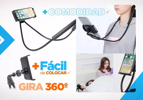 Soporte Celular Cuello Sujetador Flexible Cama Variedad