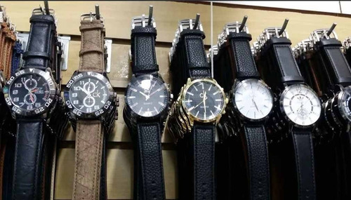 Kit Com 10 Relógios Masculino Pulseira De Couro Atacado Top