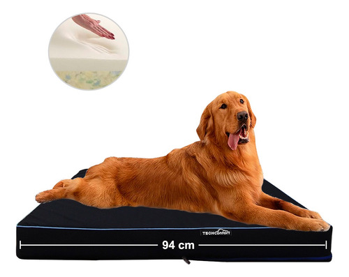 Cama Perro Viscoelástica Memory Foam Raza Tamaño Grande 