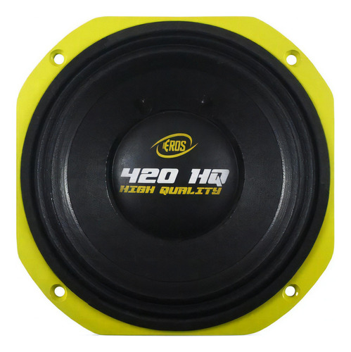 Alto Falante Eros E-420 Hq 8 Polegadas 420w 8 Ohms Médio Grave Cor Preto E Amarelo