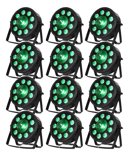 Par 64 1x30w + 9x9w = 130w Hyper Led Dmx Rgb Combo 12 Piezas