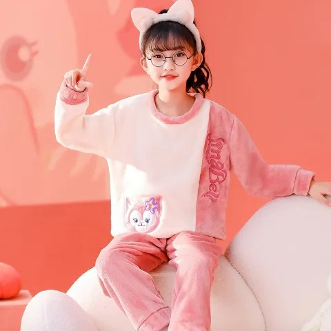 Traje De Franela De Dibujos Animados Para Niña De Otoño E In