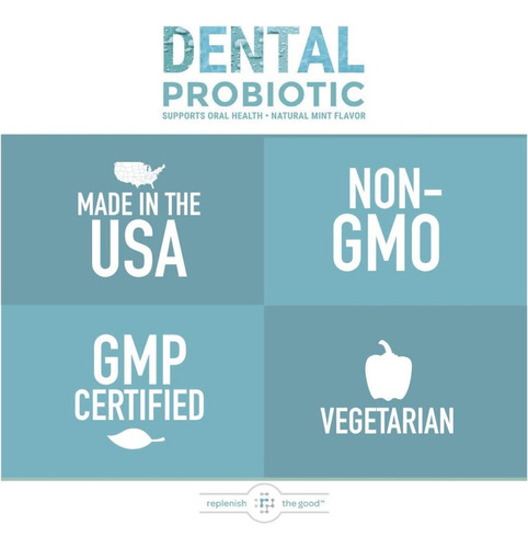 Probiótico Dental, Salud Oral, Mal Aliento, Caries, 60 Uni Menta