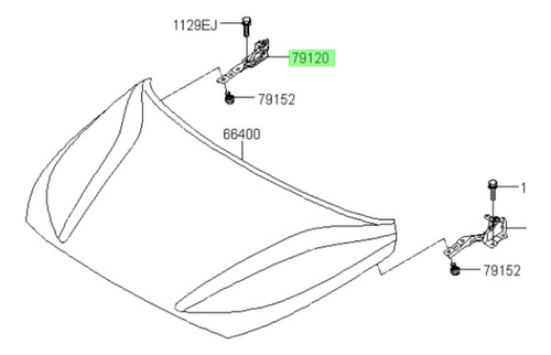 Bisagra Capot Derecha Derecha Original Hyundai Verna 2020