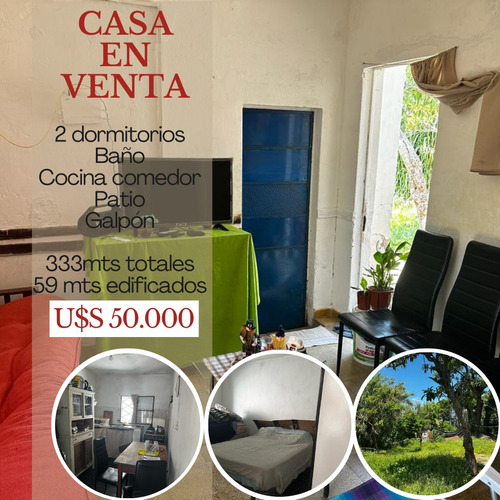 Casa En Minas, 2 Dormitorios 1 Baño U$s 50.000