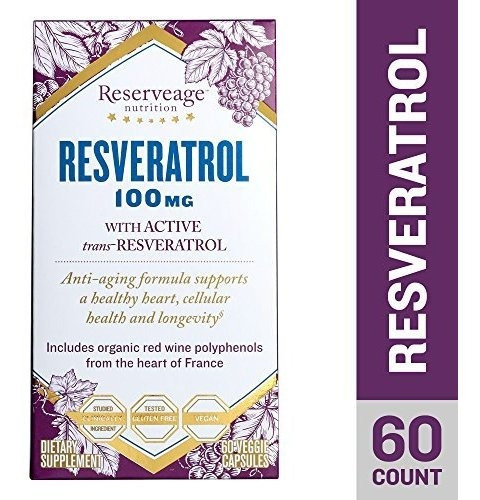 Reserveage - Resveratrol 100mg, Fórmula Celular