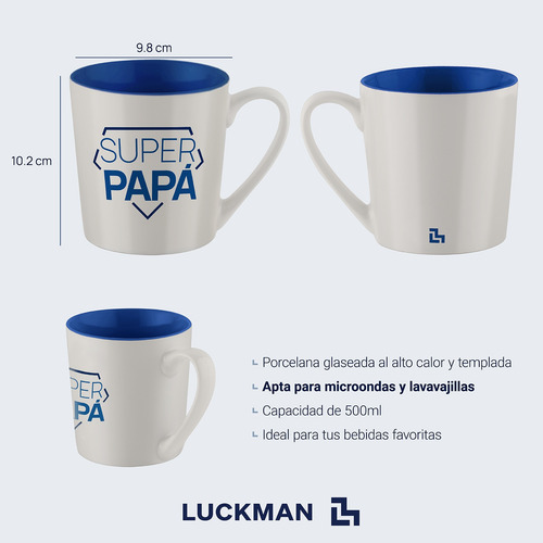Taza Para Café Grande, Regalos Papá Y Hombre Navidad Luckman Taza Dad - Super