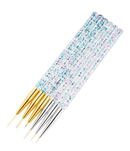 Kit (6 Canetas) Decoração De Unhas Pincel Para Pintar Unhas