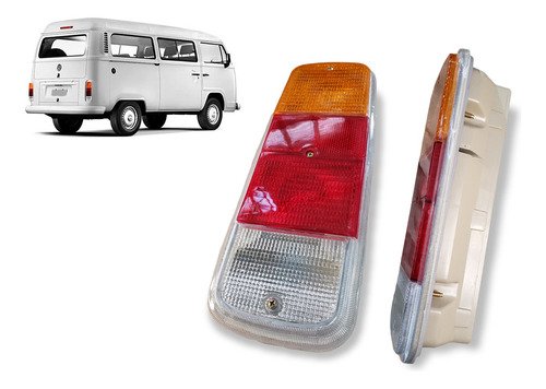 Lanterna Traseira Vw Kombi Clipper 1976 A 2014 Completas Par