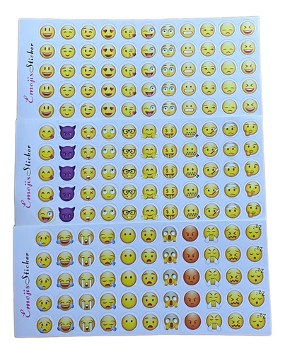 275 Pzs Emojis Carita Expresiones Faciales Reusable Stickers