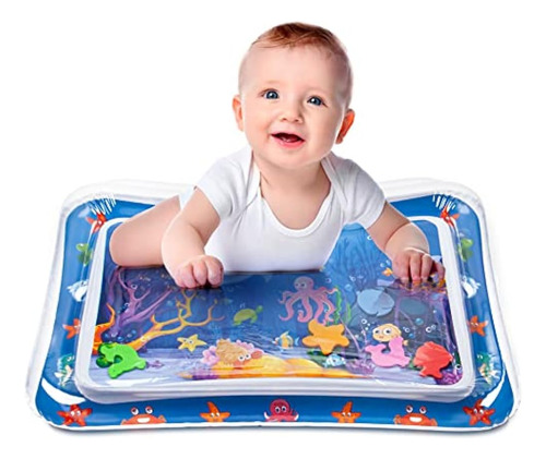 Yeeeasy Tummy Time Water Mat  Water Play Mat Para Bebés Tum