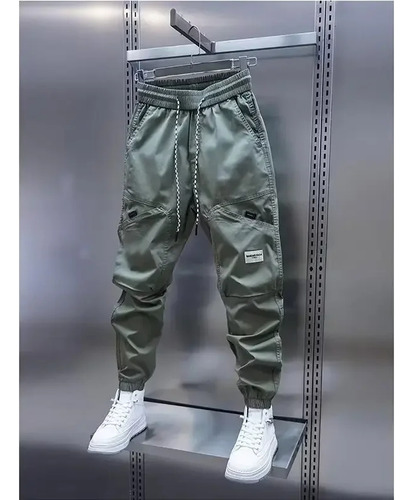 Pantalones Casuales Para Hombre Con Cintura Elástica Y Fibra