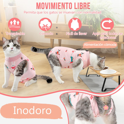 Traje De Recuperación For Gatos Tras Cirugía, Ropa For