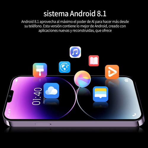 ` .. Teléfono Android Barato I14 Pro Max 6.3 Negro