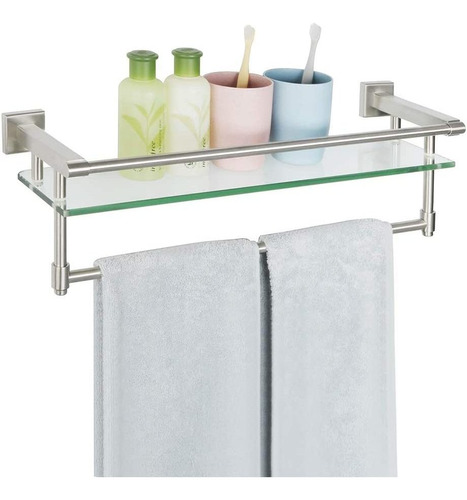 Estantería De Baño Alise, Acero Inoxidable, Con Toallero