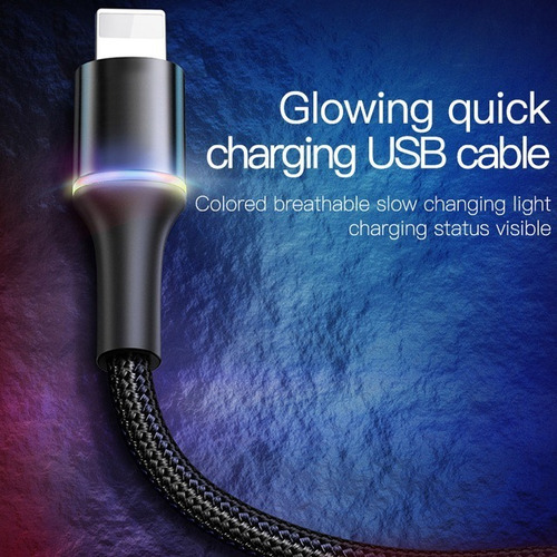Cable Baseus Carga Rapida Reforzado Compatible Con iPhone