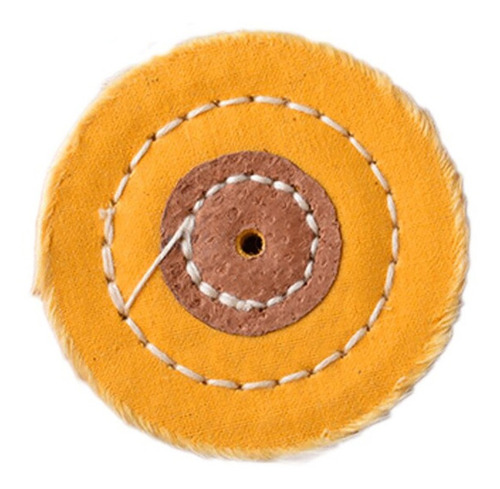 Disco Felpa Pulir Tela Algodon Amarillo Esmeril Pulidora 3