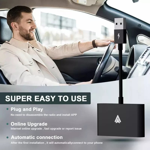 Conversor De Adaptador De Carro Carplay Auto Sem Fio Android