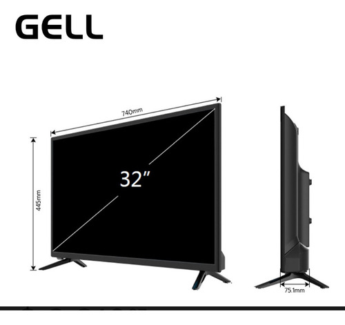 Pantalla Smart Tv 32 Pulgadas Android Tv Gell 32 Televisores (Usado)