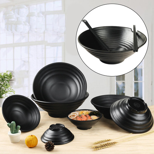 Cuenco Japonés Grande Para Sopa De Fideos Tirado A Mano,