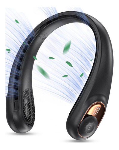 Ventilador De Cuello Portátil Sin Aspas 360 Silencioso Negro