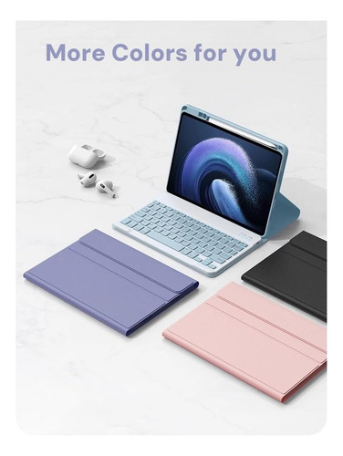 Teclado Funda Nuwonaya, P/ Xiaomi Redmi Pad Se 11 , Morado