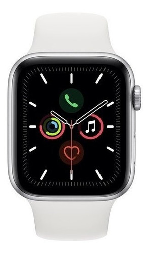 Apple Watch Serie 5 44mm Silver Prata S5 Imediato Lacrado