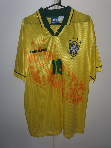 Camiseta Seleccion Brasil 1996 Umbro Titular Ronaldo #18