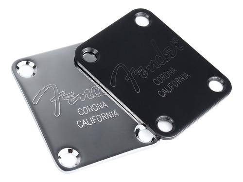 / (bk) Guitarra Bass Neck Plate & Screws Para Strat S For T