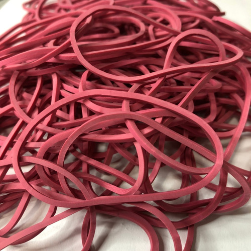 Elastico Latex Nº 18 Liguinha P/ Dinheiro 600 Un - Rosa