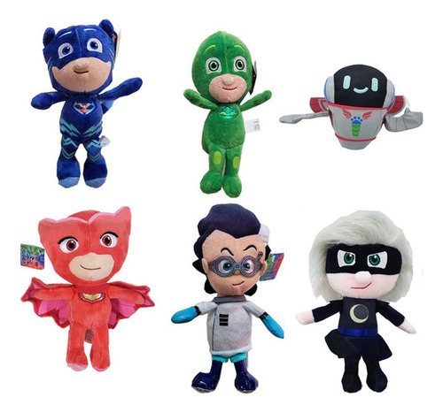 6pcs Pj Masks Peluche Muñeca Juguete Niños Cumpleaño Regalo