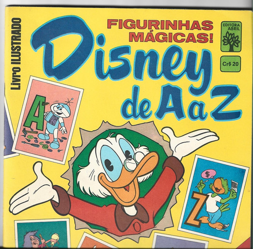 Album Figurinhas - Disney De A A Z -  Incompleto  - Ano 1981