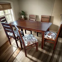 Comprar Juegos De Comedor De 6 Sillas Tapizadas Mesa Y Sillas Madera