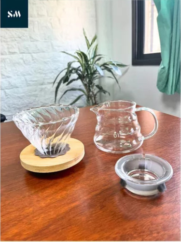 Cafetera Vidrio 600ml Filtro Papel Descrt Tipo Chemex
