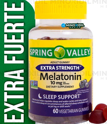 Spring Valley Melatonina Extra Fuerte 10 Mg 60 Gomitas 