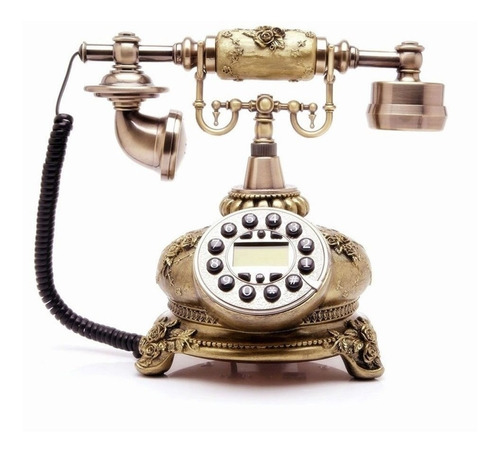 Teléfono Cable  Antiguo  Retro  Botón De Marcación  ...