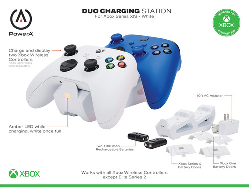 Estación De Carga Doble Para Xbox Series Xs Blanco