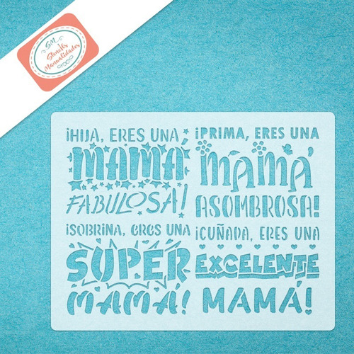 Plantilla Manualidades Frases Día Madres 04 Carta Stencil