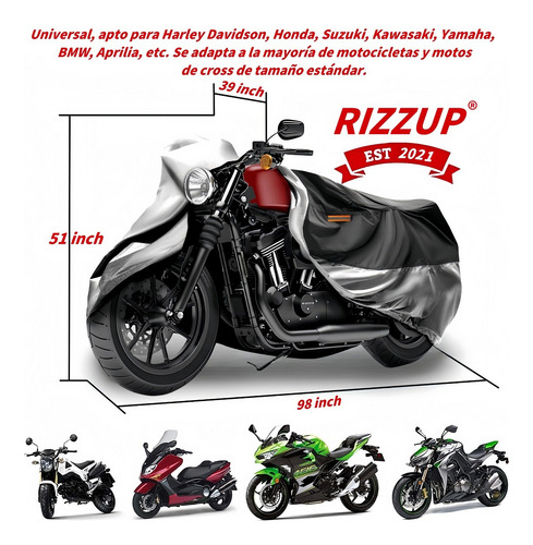 Funda Motocicleta Grueso Impermeable Cubiertas Protección