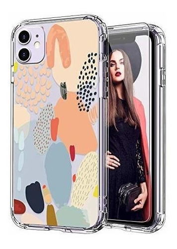 Funda Compatible Con iPhone 11 Diseño Pintura Multicolor